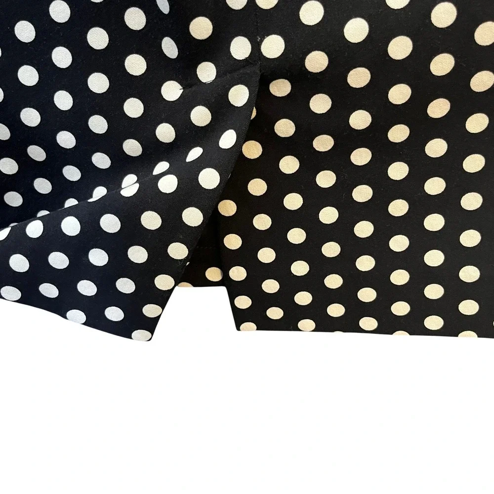 Loft Polka‎ Dot Pencil Skirt Womens 2 Black White Retro Pinup Rockabilly Office